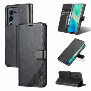 For vivo S15 Pro AZNS Sheepskin Texture Flip Leather Phone Case(Black)