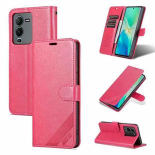 For vivo S15 Pro AZNS Sheepskin Texture Flip Leather Phone Case(Red)