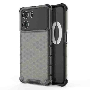 For OPPO K10 5G China Shockproof Honeycomb PC + TPU Phone Case(Black)