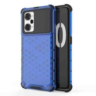 For OPPO K10 Pro 5G China Shockproof Honeycomb PC + TPU Phone Case(Blue)