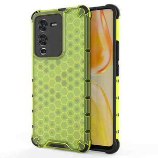 For vivo S15 5G China Shockproof Honeycomb PC + TPU Phone Case(Green)