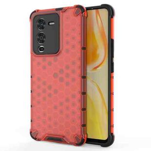 For vivo S15 5G China Shockproof Honeycomb PC + TPU Phone Case(Red)
