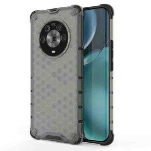 For Honor Magic4 Shockproof Honeycomb PC + TPU Phone Case(Black)