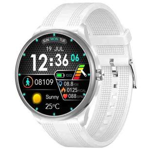 M3 1.28 inch TFT Color Screen Smart Watch, Support Bluetooth Calling/Heart Rate Monitoring, Style: Silicone Strap(White)