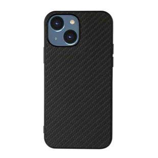 For iPhone 14 Plus  Carbon Fiber Texture Phone Case (Black)