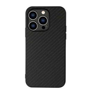 For iPhone 14 Pro Carbon Fiber Texture Phone Case (Black)