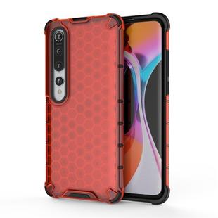 For Xiaomi Mi 10 Shockproof Honeycomb PC + TPU Protective Case(Red)