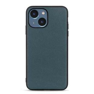 For iPhone 14 Plus  Lambskin Texture Genuine Leather Phone Case (Green)