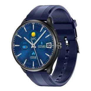 M3 1.28 inch TFT Color Screen Smart Watch, Support Bluetooth Calling/Body Temperature Monitoring, Style:Blue Silicone Strap(Black)