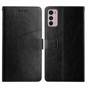 For Motorola Moto G42 Y Stitching Horizontal Flip Leather Phone Case(Black)