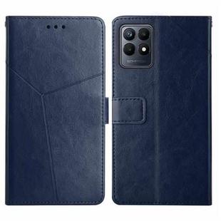 For OPPO Realme Narzo 50 4G Y Stitching Horizontal Flip Leather Phone Case(Blue)