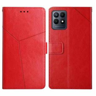 For OPPO Realme Narzo 50 4G Y Stitching Horizontal Flip Leather Phone Case(Red)
