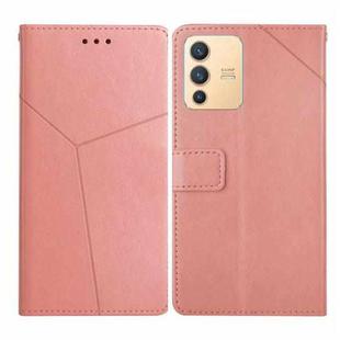 For vivo V23 5G Y Stitching Horizontal Flip Leather Phone Case(Rose Gold)