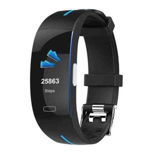 P3A 0.96 inch TFT Screen Smart Wristband, Support ECG Monitoring/Heart Rate Monitoring(Black Blue)