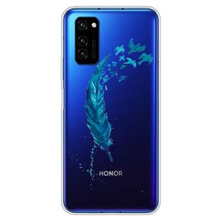 For Huawei Honor V30 Painted TPU Protective Case(Feather)