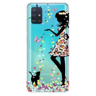 For Galaxy A51 Painted TPU Protective Case(Girl)