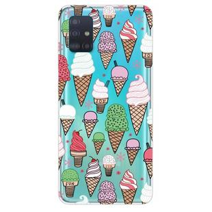 For Galaxy A71 Painted TPU Protective Case(Ice Cream)
