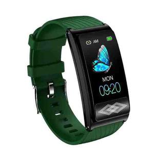 P10 1.14 inch TFT Color Screen Smart Wristband, Support ECG Monitoring/Heart Rate Monitoring, Style: Heart Rate Strap Version(Dark Green)