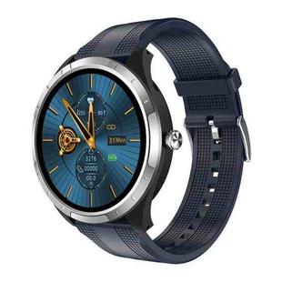 X3 1.3 inch TFT Color Screen Chest Sticker Smart Watch, Support ECG/Heart Rate Monitoring, Style:Blue Silicone Watch Band(Silver)