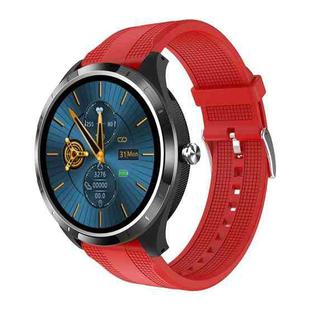 X3 1.3 inch TFT Color Screen Chest Belt Smart Watch, Support ECG/Heart Rate Monitoring, Style:Red Silicone Watch Band(Black)