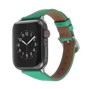 Genuine Leather Watch Band For Apple Watch Series 8&7 41mm / SE 2&6&SE&5&4 40mm / 3&2&1 38mm(Green)