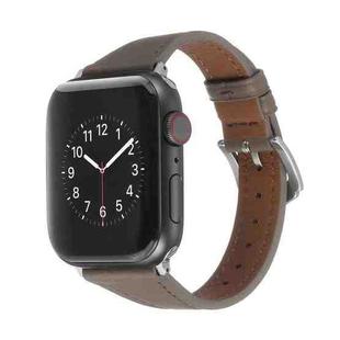 Genuine Leather Watch Band For Apple Watch Ultra 49mm / Series 8&7 45mm / SE 2&6&SE&5&4 44mm / 3&2&1 42mm(Light Brown)