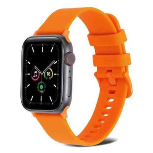 Plain Weave Silicone Watch Band For Apple Watch Series 8&7 41mm / SE 2&6&SE&5&4 40mm / 3&2&1 38mm(Orange)