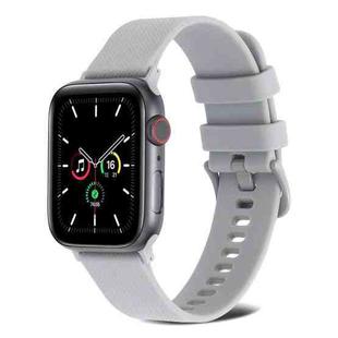 Plain Weave Silicone Watch Band For Apple Watch Ultra 49mm / Series 8&7 45mm / SE 2&6&SE&5&4 44mm / 3&2&1 42mm(Grey)