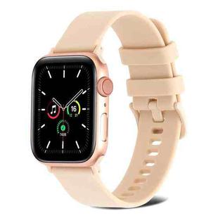 Plain Weave Silicone Watch Band For Apple Watch Ultra 49mm / Series 8&7 45mm / SE 2&6&SE&5&4 44mm / 3&2&1 42mm(Starlight)