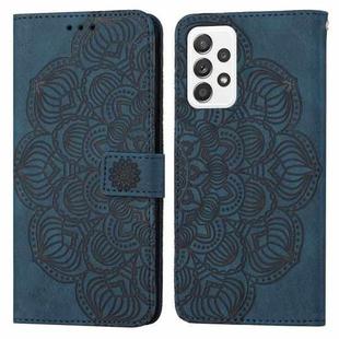For Samsung Galaxy A32 4G Mandala Embossed Flip Leather Phone Case(Blue)