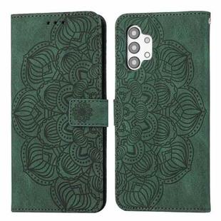 For Samsung Galaxy A32 5G Mandala Embossed Flip Leather Phone Case(Green)