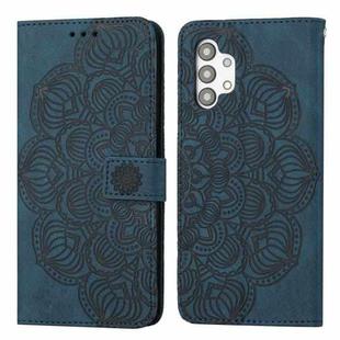 For Samsung Galaxy A32 5G Mandala Embossed Flip Leather Phone Case(Blue)