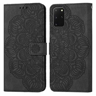 For Samsung Galaxy S20+ Mandala Embossed Flip Leather Phone Case(Black)
