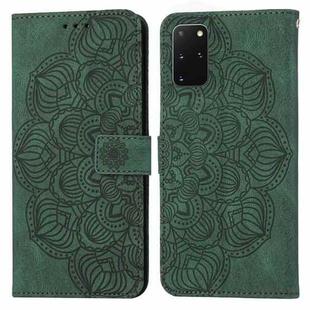 For Samsung Galaxy S20+ Mandala Embossed Flip Leather Phone Case(Green)