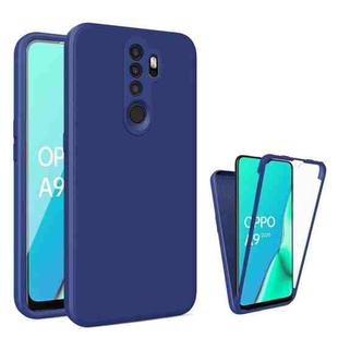 For Oppo A9 2020 Imitation Liquid Silicone 360 Full Body Phone Case(Blue)