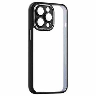 For iPhone 12 Shockproof Metal + Acrylic + TPU Phone Case(Black)