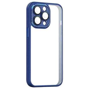 For iPhone 12 Shockproof Metal + Acrylic + TPU Phone Case(Blue)