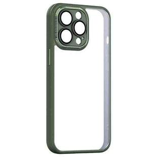 For iPhone 13 Pro Shockproof Metal + Acrylic + TPU Phone Case (Green)