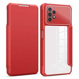 For Samsung Galaxy A13 Magnetic Flip Leather Phone Case(Red)