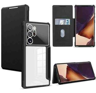 For Samsung Galaxy Note20 Ultra Magnetic Flip Leather Phone Case(Black)