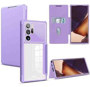 For Samsung Galaxy Note20 Ultra Magnetic Flip Leather Phone Case(Purple)