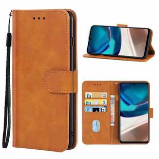 For Motorola Moto G42 Leather Phone Case(Brown)