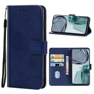 For Motorola Moto G62 5G Leather Phone Case(Blue)