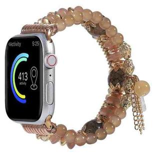Chain Tassel Watch Band For Apple Watch Series 8&7 41mm / SE 2&6&SE&5&4 40mm / 3&2&1 38mm(Light Coffee)