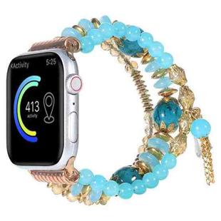 Chain Tassel Watch Band For Apple Watch Series 8&7 41mm / SE 2&6&SE&5&4 40mm / 3&2&1 38mm(Lake Blue)