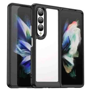 For Samsung Galaxy Z Fold4 5G Colorful Series Acrylic + TPU Phone Case(Black)