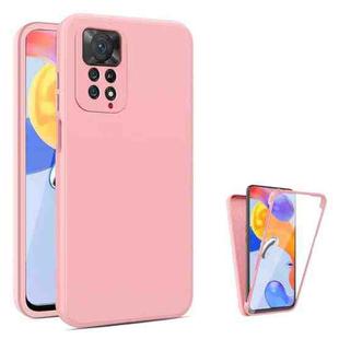 For Xiaomi Redmi Note 11 Pro Global Imitation Liquid Silicone 360 Full Body Phone Case(Pink)
