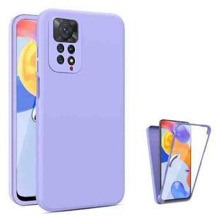 For Xiaomi Redmi Note 11 Pro Global Imitation Liquid Silicone 360 Full Body Phone Case(Purple)