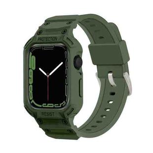Integrated TPU Watch Band For Apple Watch Series 8&7 41mm / SE 2&6&SE&5&4 40mm / 3&2&1 38mm(Army Green)