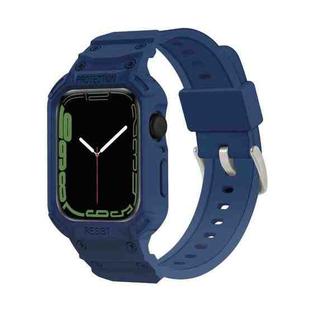 Integrated TPU Watch Band For Apple Watch Series 8&7 45mm / SE 2&6&SE&5&4 44mm / 3&2&1 42mm(Midnight Blue)